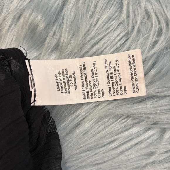 J. Crew Black Crinkle chiffon smocked top - Picture 4 of 8